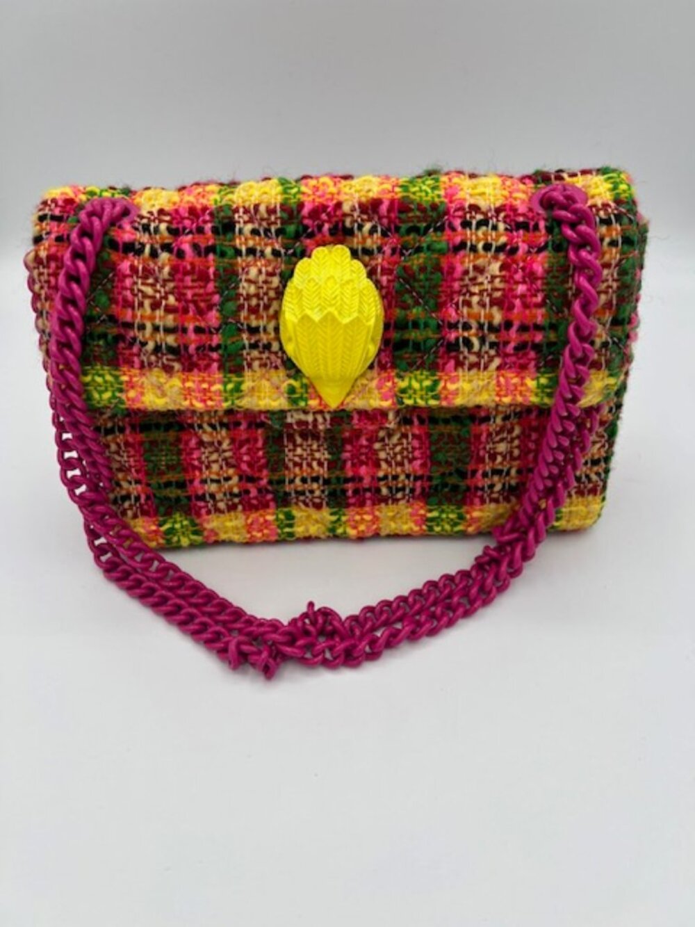 Kurt Geiger London Kensington Multicolor Tweed Shoulder Bag